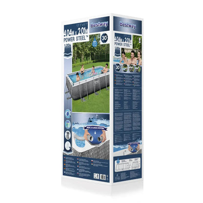 Bestway Power Steel Rectangular Above Ground Pool Set - 404x201x100cm