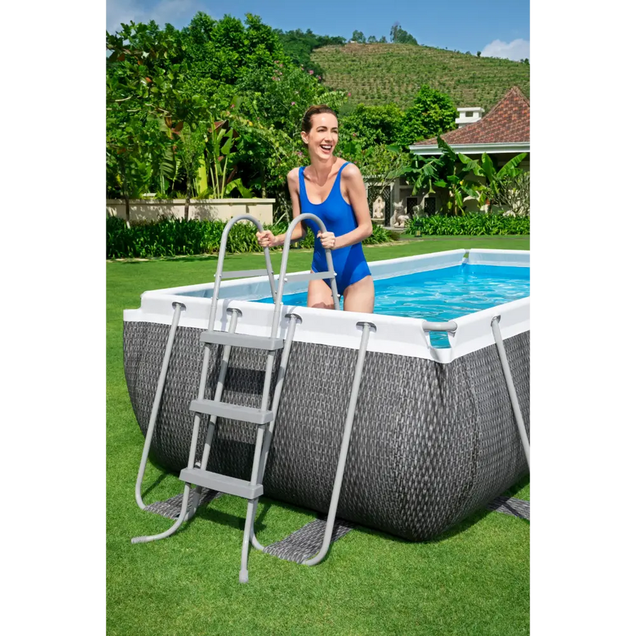 Bestway Power Steel Rectangular Above Ground Pool Set - 404x201x100cm