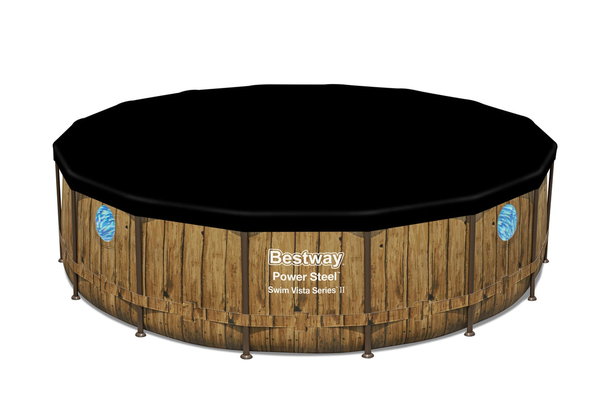 Bestway Power Steel Swim Vista Series Round Above Ground Pool Set - 488x122cm