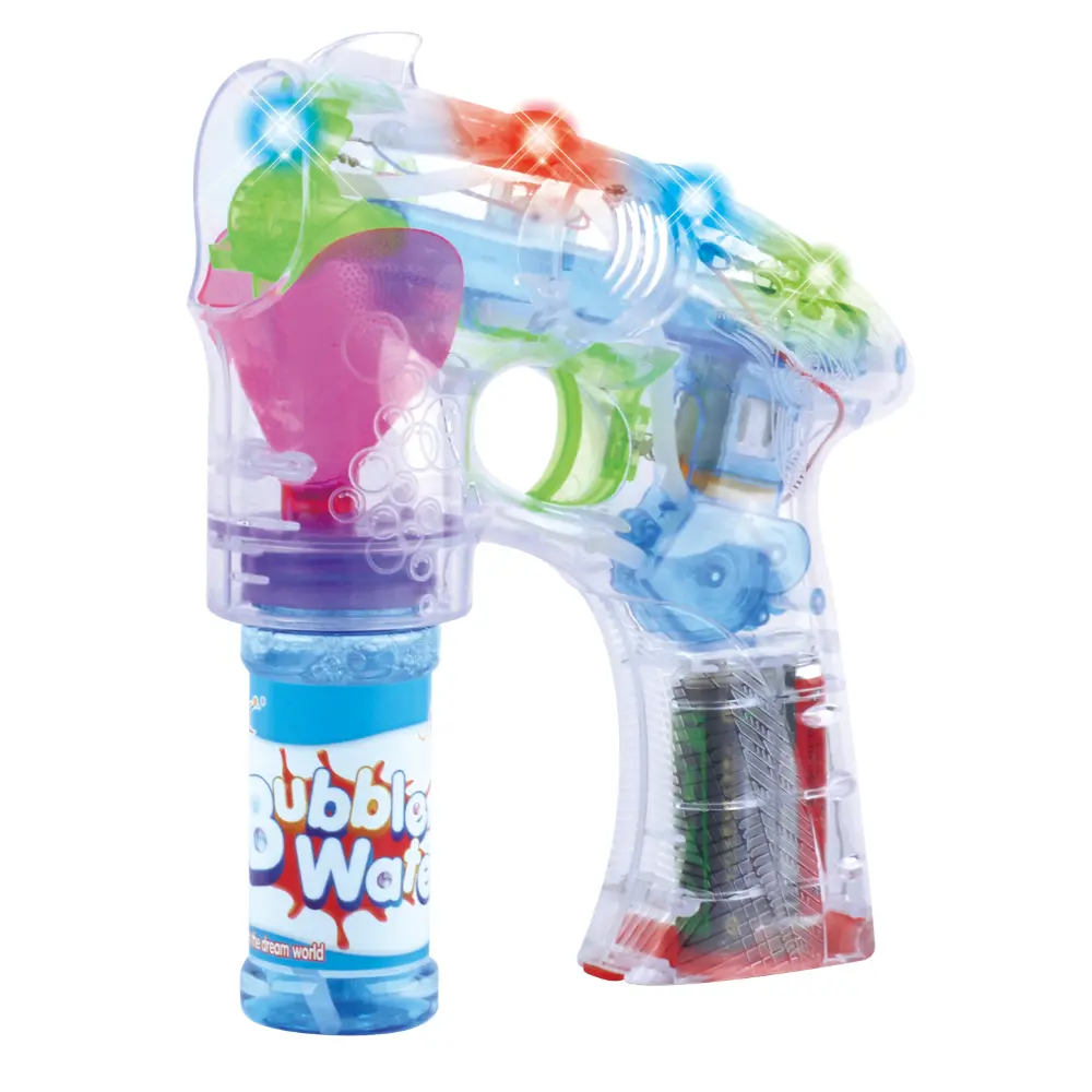 Power Joy Bubble Gun with Lights Battery-Operated Bubble Toy for Kids
