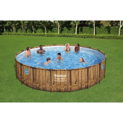 Bestway Power Steel Swim Vista Series Round Above Ground Pool Set - 549x122cm