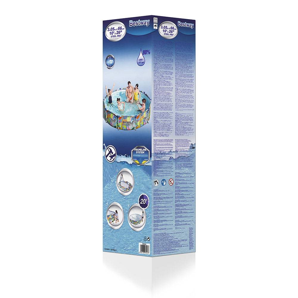 Bestway Fast Set Round Above Ground Pool Set - 396x84cm