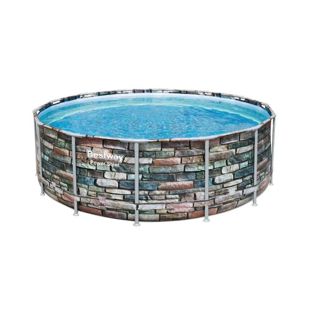 Bestway Power Steel Graphite Gray Above Ground Pool Set - 427x122cm