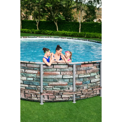 Bestway Power Steel Graphite Gray Above Ground Pool Set - 427x122cm