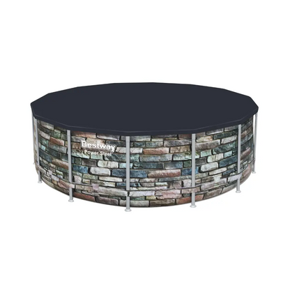 Bestway Power Steel Graphite Gray Above Ground Pool Set - 427x122cm