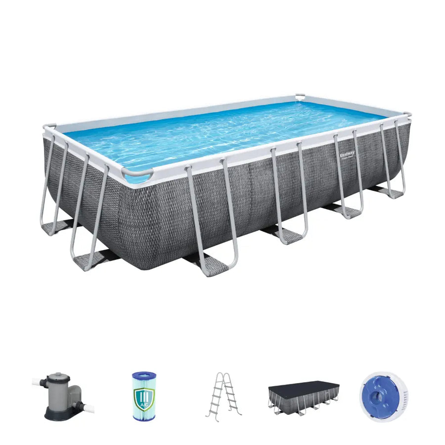 Bestway Power Steel Rectangular Above Ground Pool Set - 549x274x122cm