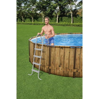 Bestway Power Steel Swim Vista Series Round Above Ground Pool Set - 549x122cm