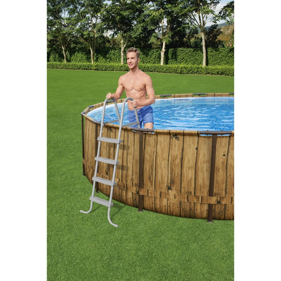 Bestway Power Steel Swim Vista Series Round Above Ground Pool Set - 549x122cm