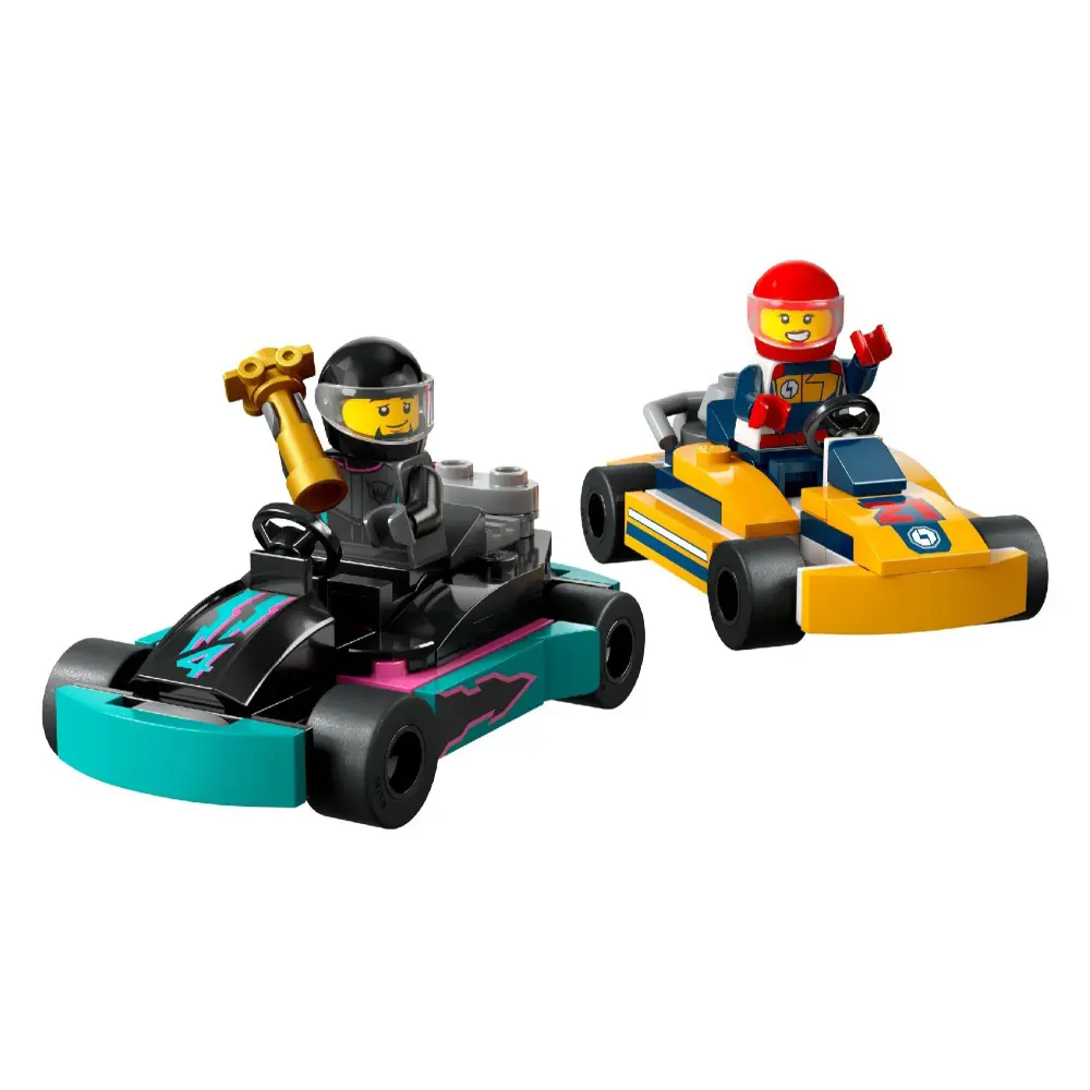 Lego Go Karts With Race Drivers