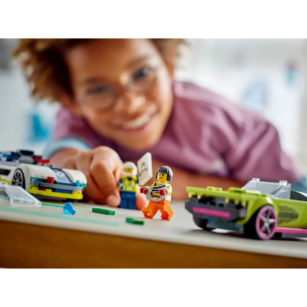 Lego Police and Muscle Car Chase
