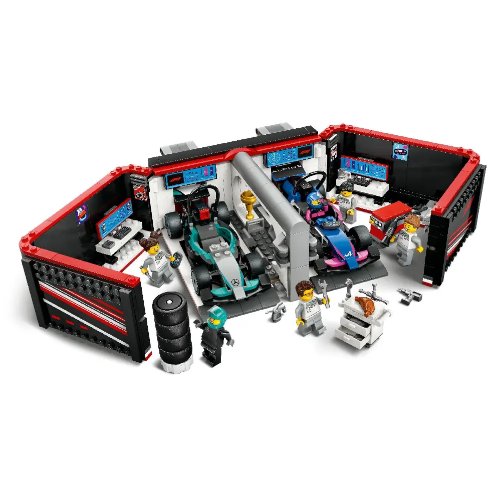 Lego F1 Garage & Mercedes AMG & Alpine Cars