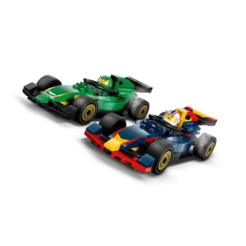Lego F1 Truck with RB20 & AMR24 Cars