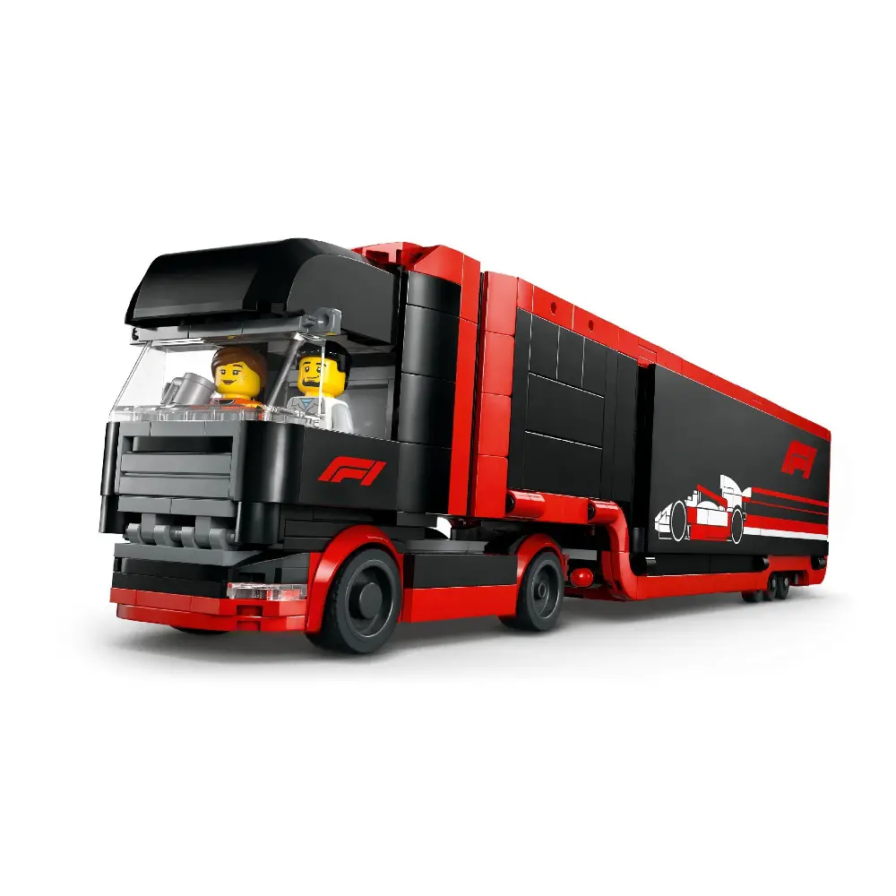 Lego F1 Truck with RB20 & AMR24 Cars