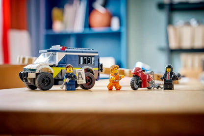 Lego City Police Prisoner Transport Van Building Kit with Motorcycle