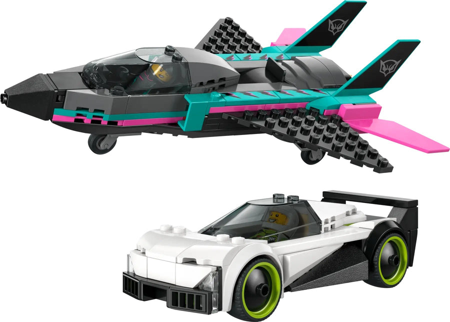Lego City Jet vs Car - Kids Building Set, Action-Packed Construction Toy