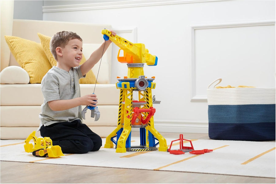 Rubble & Crew Bark Yard Crane Tower Battery Operated