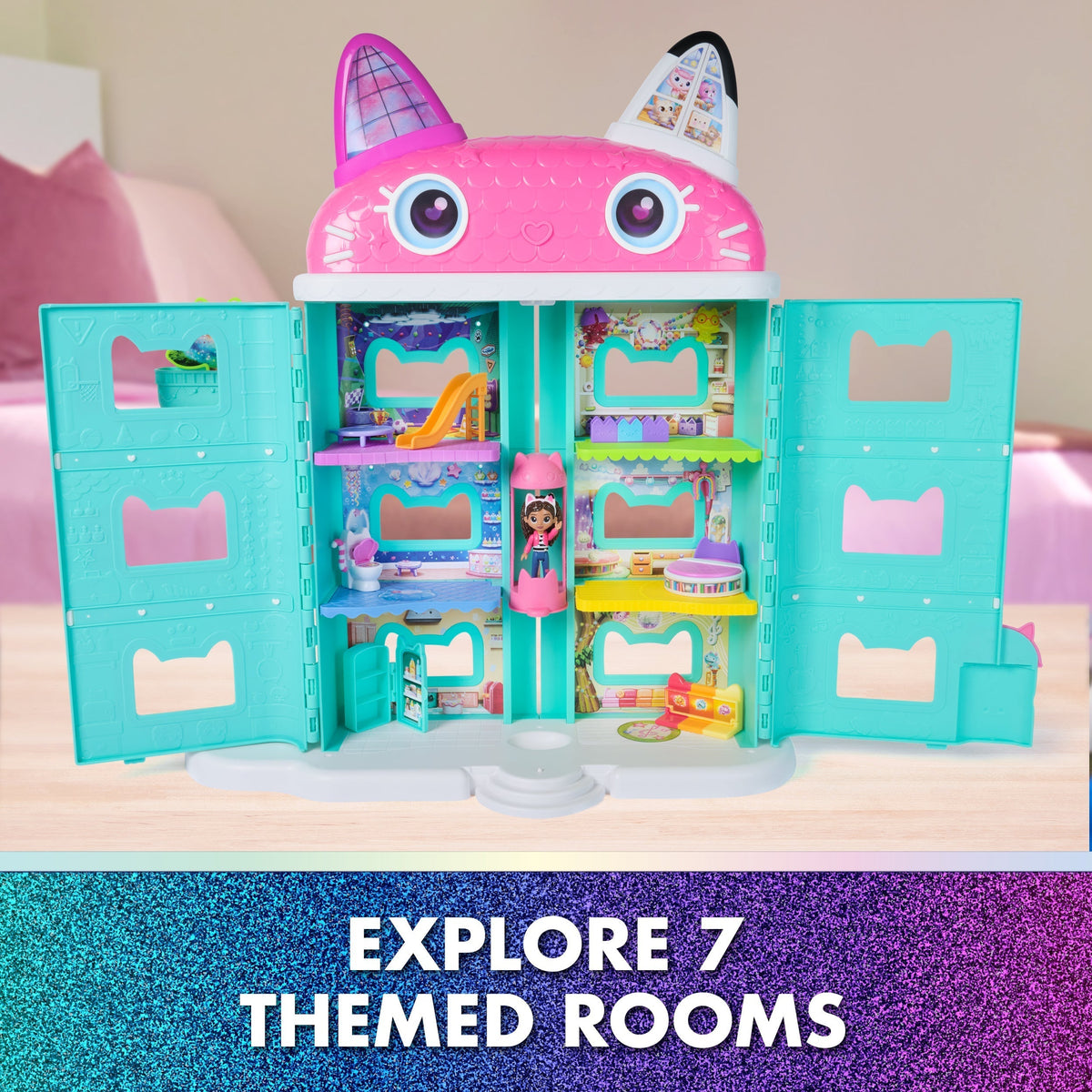 Gabby's Dollhouse Movie Dollhouse Playset with Figure & 8 Accessories