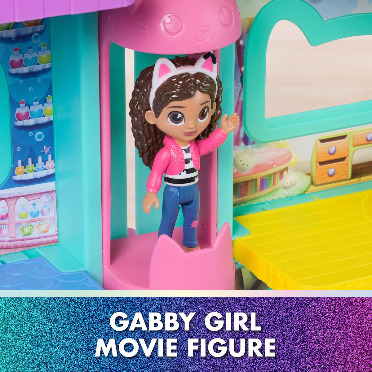 Gabby's Dollhouse Movie Dollhouse Playset with Figure & 8 Accessories
