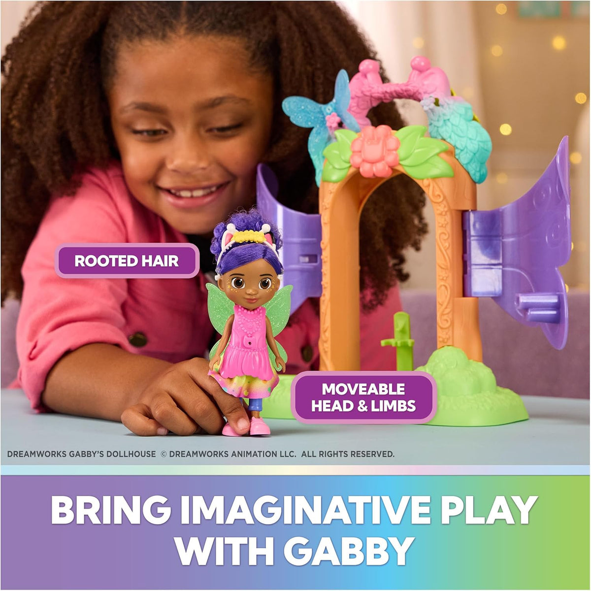 Gabby's Dollhouse Fairy Magic Reveal Playset with 15cm Gabby Doll & Accessories