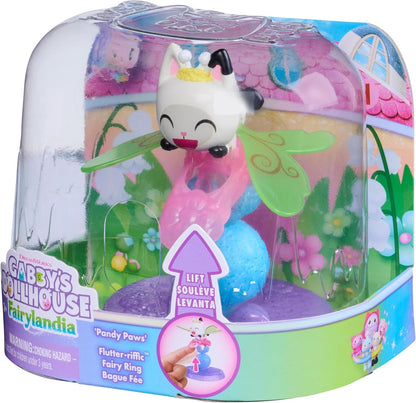 Gabby's Dollhouse Fairylandia Baby Box Fairy Ring Figure with Fluttering Wings and Display Stand  Kids Toys
