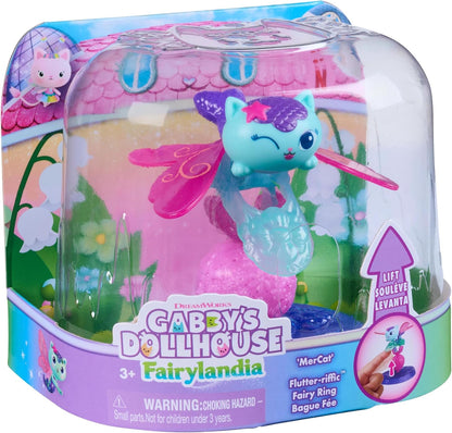 Gabby's Dollhouse Fairylandia Baby Box Fairy Ring Figure with Fluttering Wings and Display Stand  Kids Toys