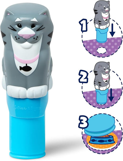 Melissa & Doug Sticker WOW! Cat Sticker Stamper & Activity Pad Set
