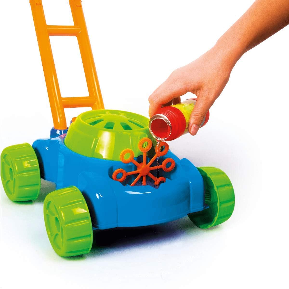 Addo Out and About Bubble Lawn Mower - Push Along Motorized Bubble Machine with Solution