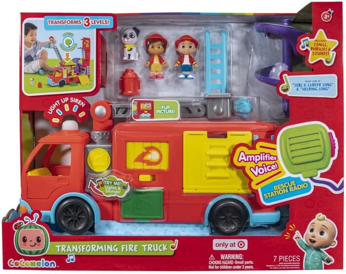CoComelon Deluxe Transforming Firetruck Toddlers & Preschool