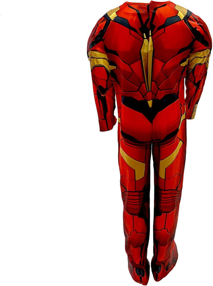 Marvel Avengers Iron Man Deluxe Costume for Kids Superhero Fancy Dress Outfit, 5-6 Years