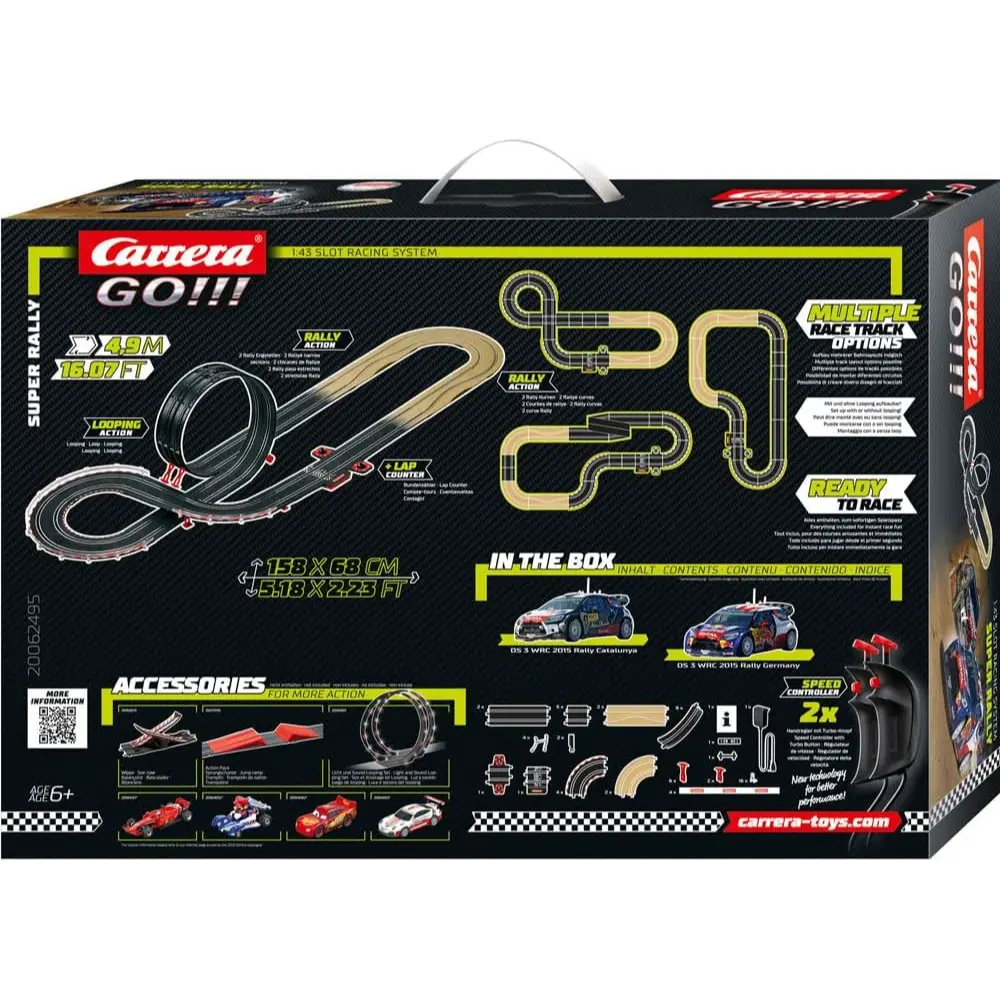 Carrera GO Super Rally 4.9M Battery-Operated Race Track Set