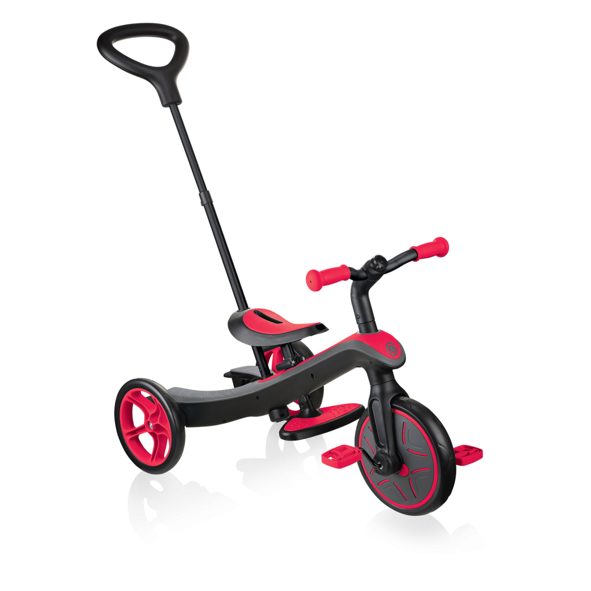 Globber Explorer Trike Kids Adjustable 4-in-1 Convertible Tricycle Red