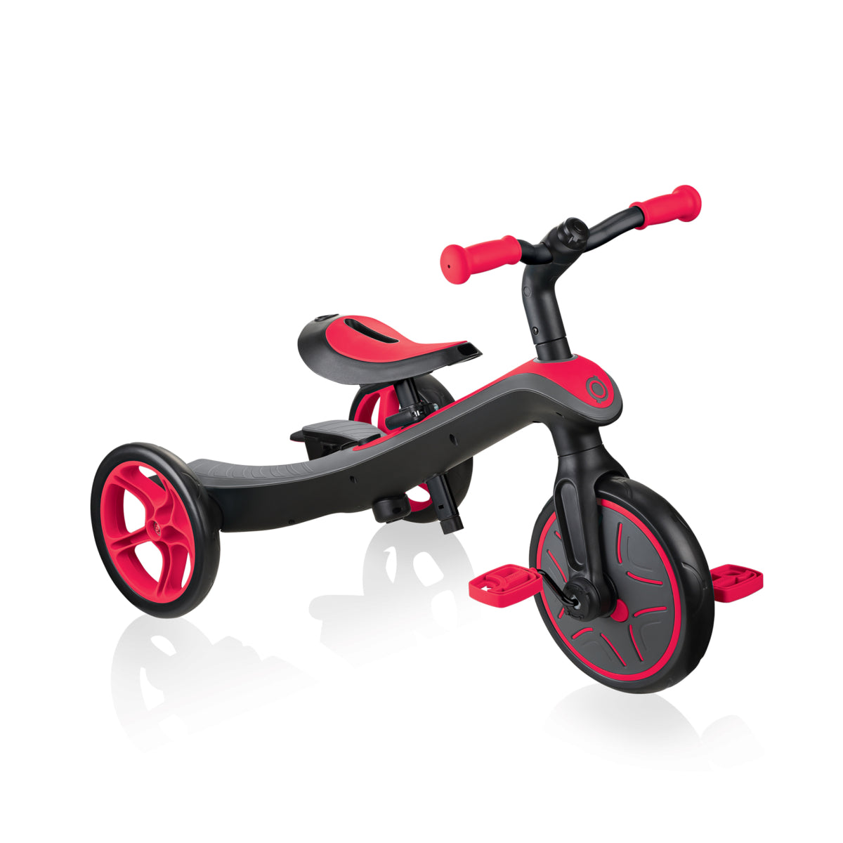 Globber Explorer Trike Kids Adjustable 4-in-1 Convertible Tricycle Red