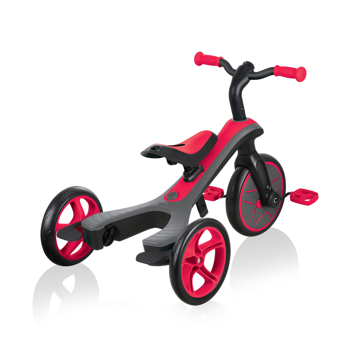 Globber Explorer Trike Kids Adjustable 4-in-1 Convertible Tricycle Red