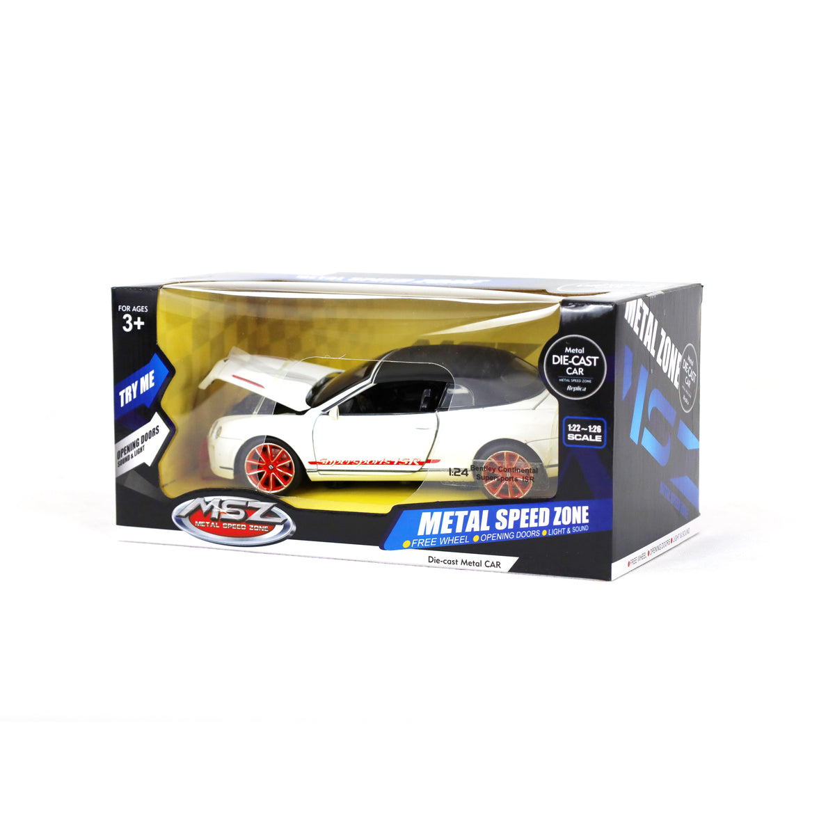 Power Joy Vroom Vroom DC Licensed MSZ 1:24 Die-Cast Metal with Pull Back, Lights and Sound Assorted - Sold per piece (Selection is random and subject to availability)