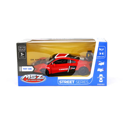 Power Joy Vroom Vroom DC Licensed MSZ 1:24 Die-Cast Metal with Pull Back, Lights and Sound Assorted - Sold per piece (Selection is random and subject to availability)