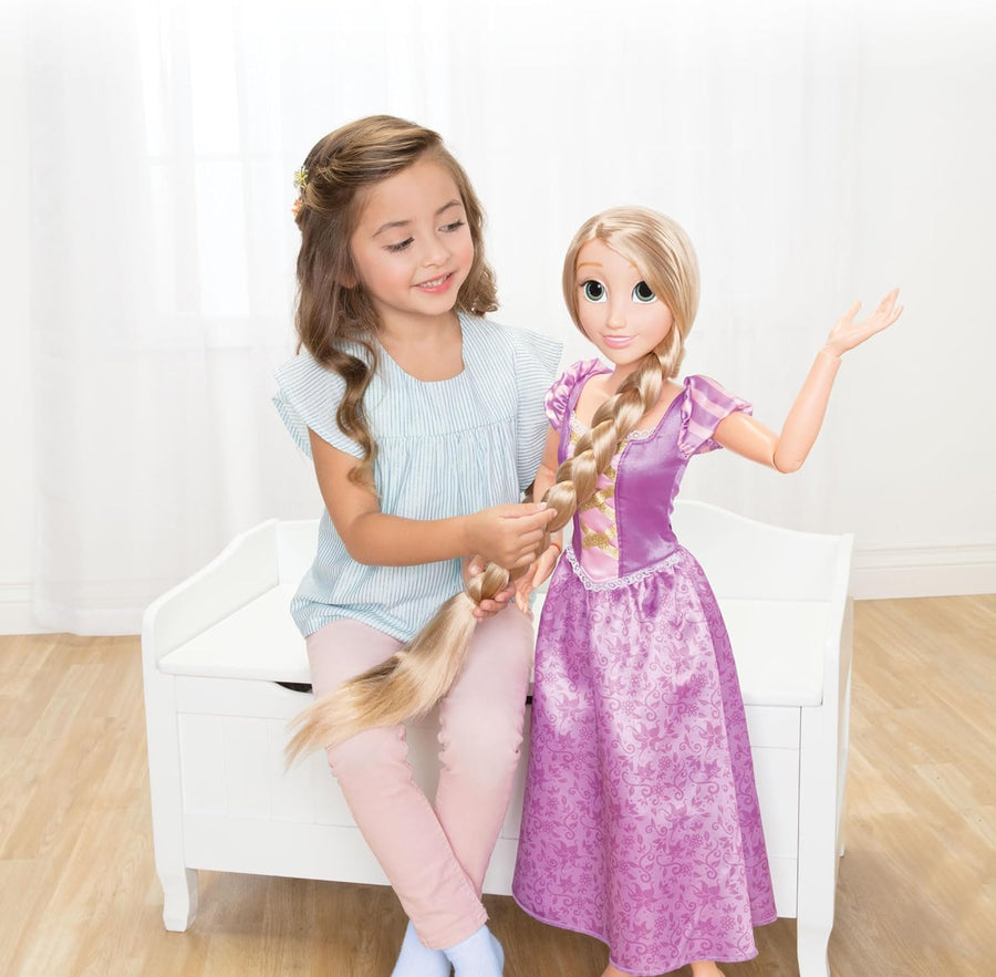 Disney Princess Playdate Rapunzel 32-Inch Doll with Hair Styling Accessories