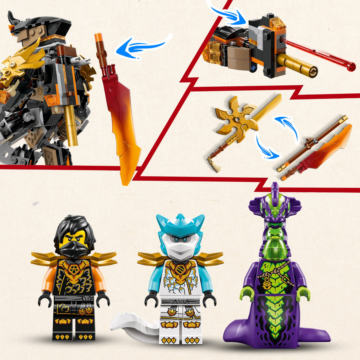 Lego Ninjago Coles Mission Mech & Dragon