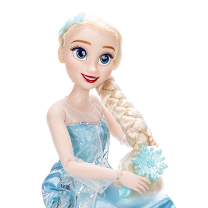 Disney Frozen Playdate Elsa Doll Articulated Figure with Evening Dress and Hair Accessories 32 Inch