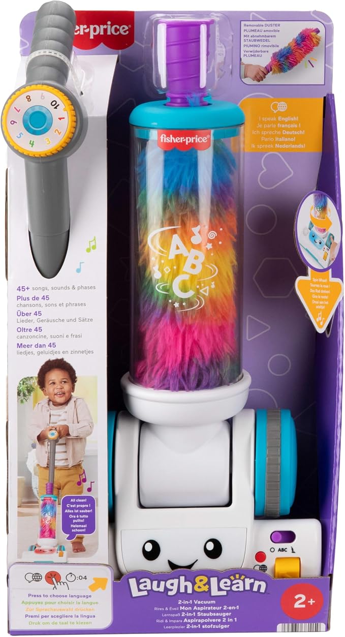 Fisher-Price Laugh & Learn 2-in-1 Learning Vacuum Toy