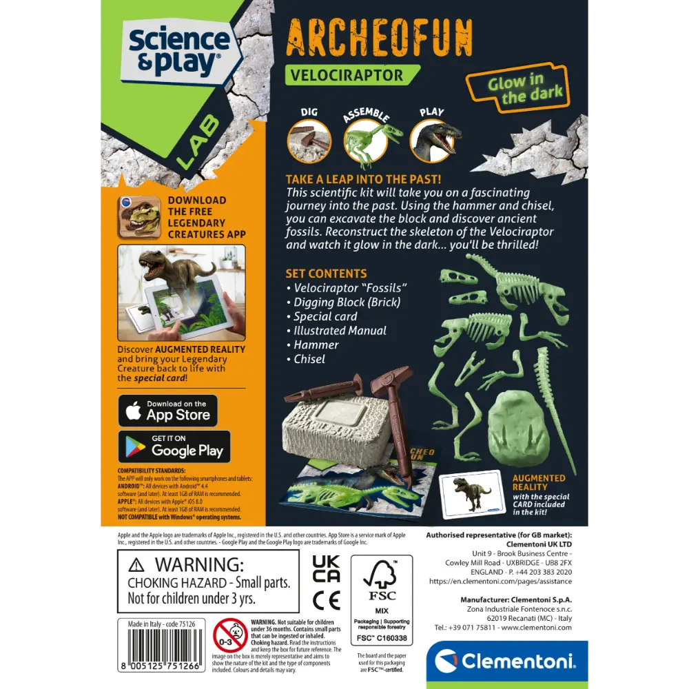 Clementoni Archeofun Velociraptor