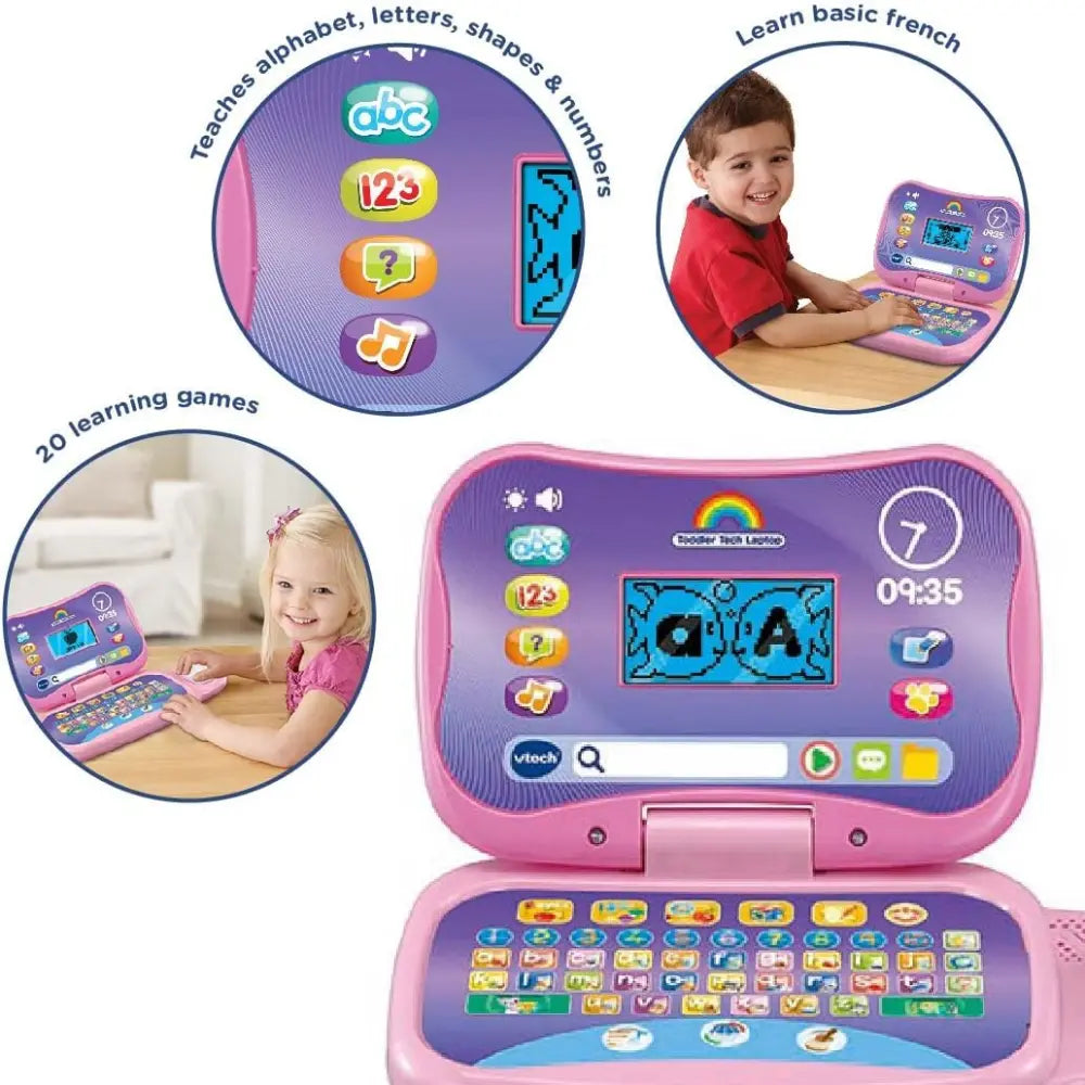 VTech New Black Laptop Pink - Kids Learning Toy for Toddlers & Preschool