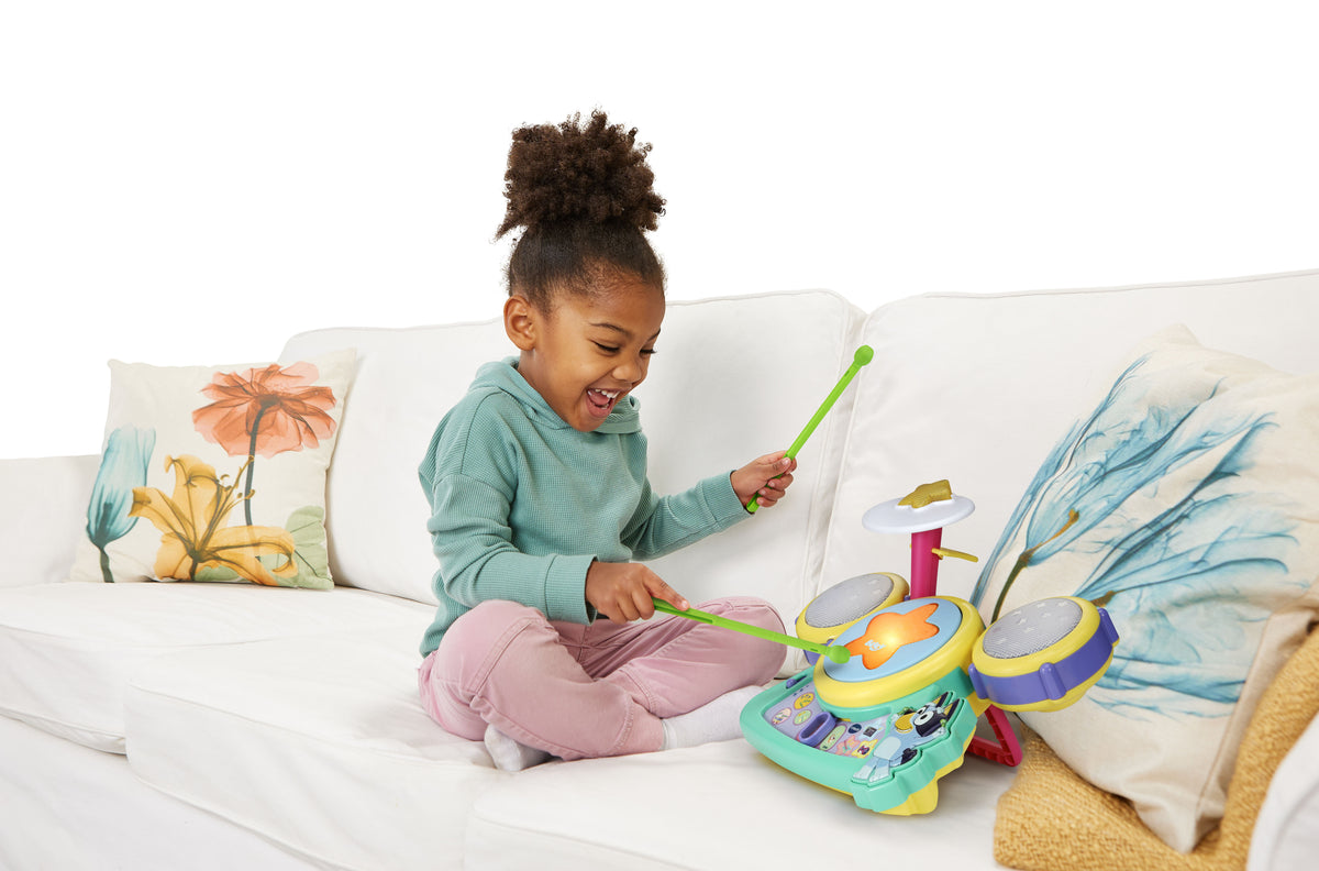 VTech Bluey Hooray Drum Set Interactive Musical Toy