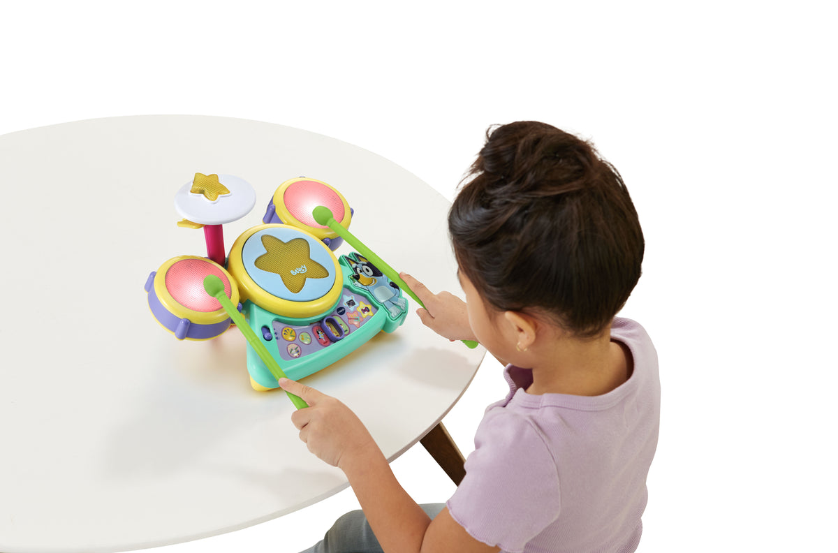 VTech Bluey Hooray Drum Set Interactive Musical Toy