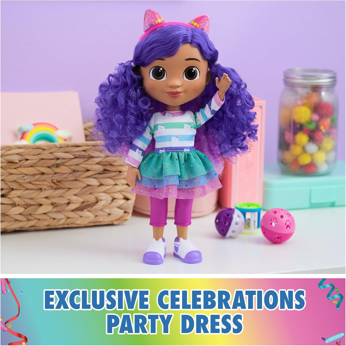 Gabby's Dollhouse, Sing & Celebrate Gabby Girl Doll 30cm
