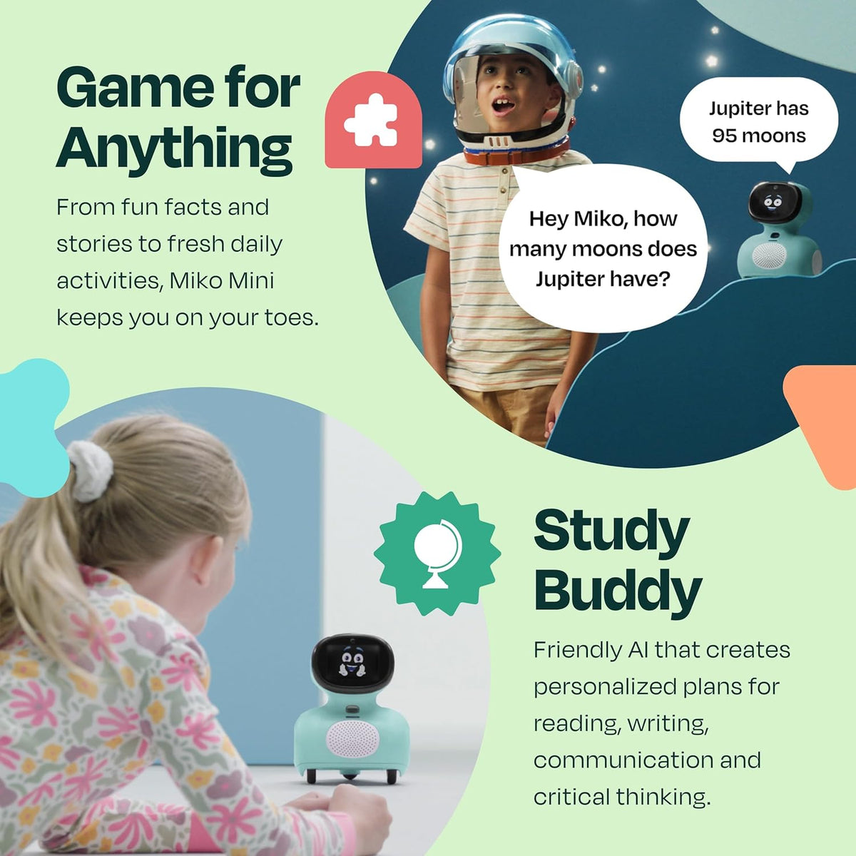 Miko Mini AI Learning Coach Educational Robot for Kids