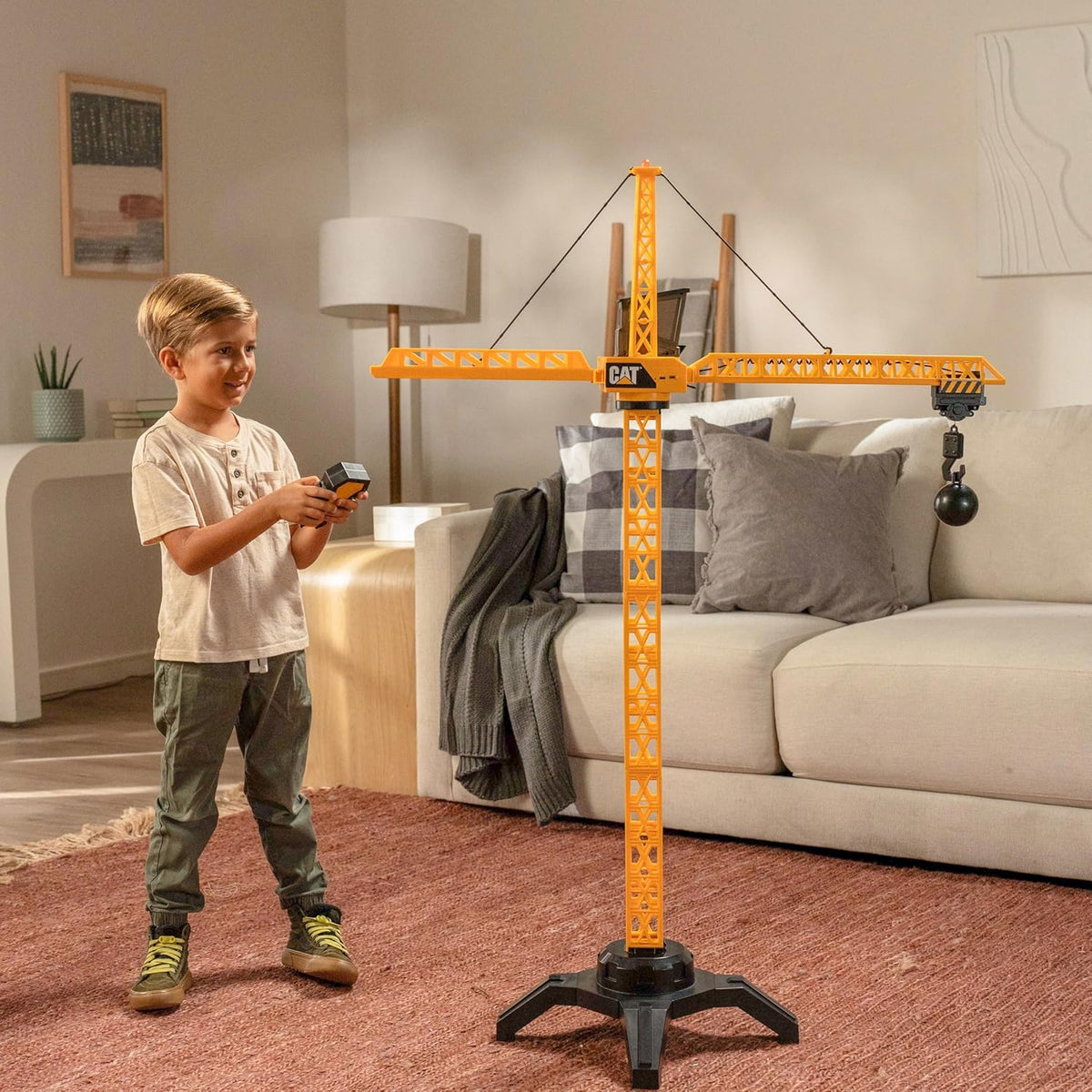 CAT Jumbo Power Crane Set Remote Controlled Construction Toy for Kids