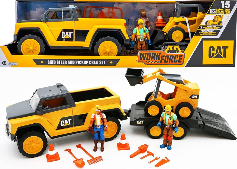 CAT Workforce Skid Steer & Pickup Playset for Kids