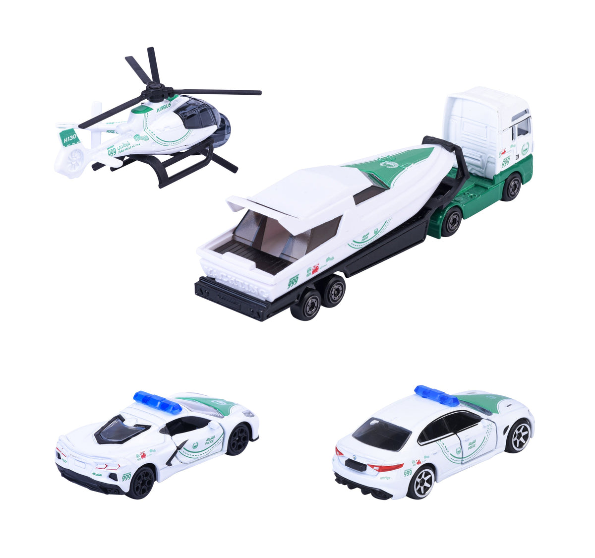Majorette Dubai Police Gift Pack 1:64 Scale Die-Cast Vehicle Set for Kids