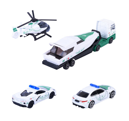 Majorette Dubai Police Gift Pack 1:64 Scale Die-Cast Vehicle Set for Kids
