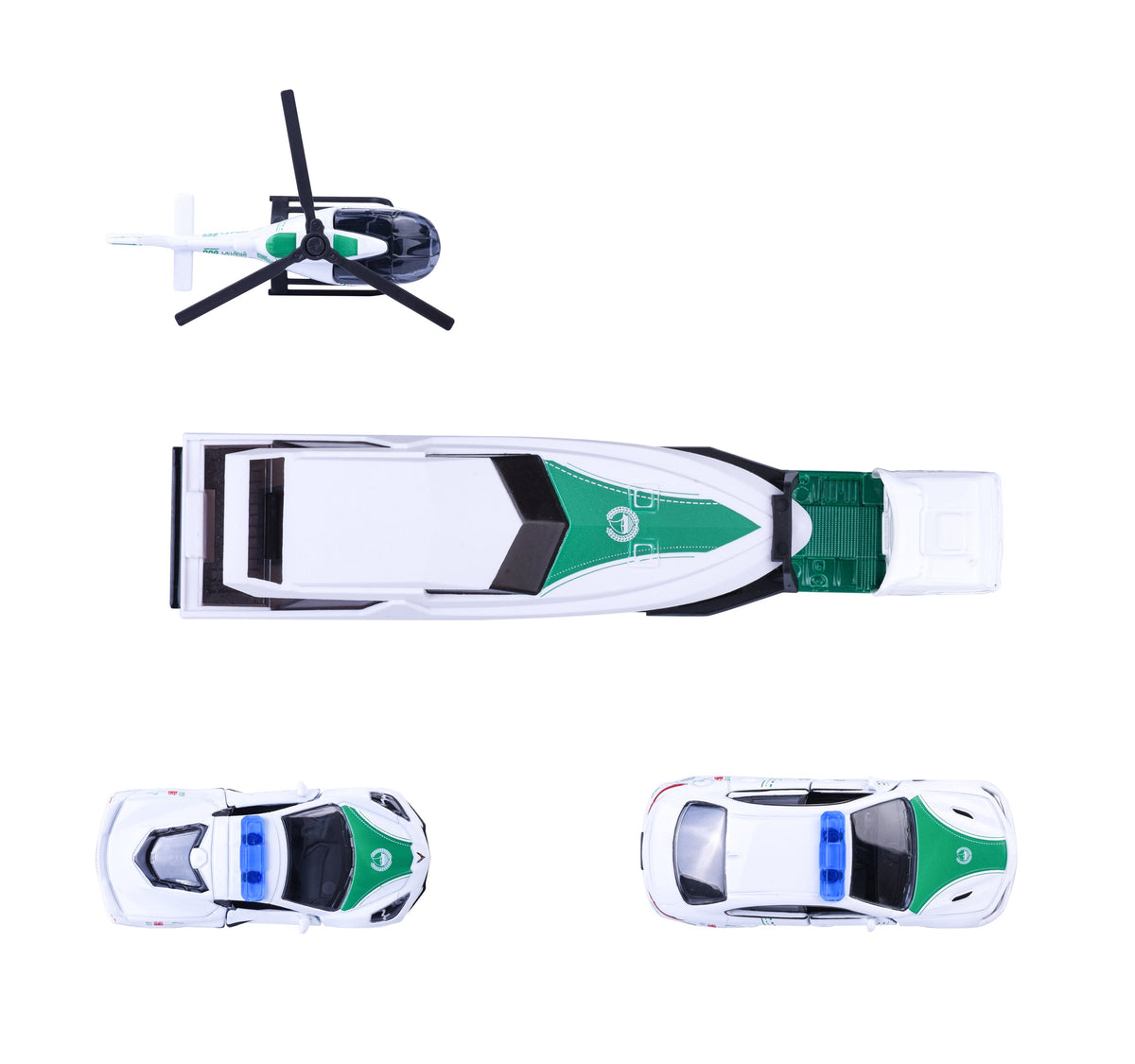 Majorette Dubai Police Gift Pack 1:64 Scale Die-Cast Vehicle Set for Kids